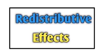 Redistributive Effects  SYBCOM  4TH SEM [upl. by Gnak]