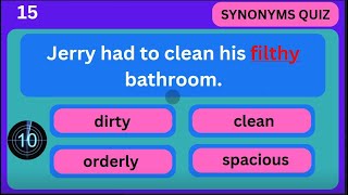 Synonym Quiz  synonym quiz for elementary level  synonym quiz for elementary level [upl. by Vittorio]