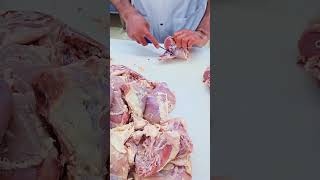 Boning out Chicken Thighs butcher Chicken boneless Thighs howto knifeskills sharpknife [upl. by Ahtenek]