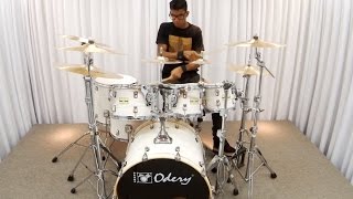 Bateria Odery Fluence Jam Session White Ash Sound Check Drum Set [upl. by Savanna536]