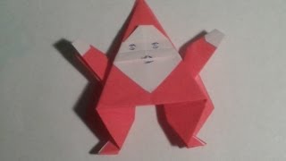 Origami  How to make an easy origami Santa Claus christmas origami [upl. by Matt]