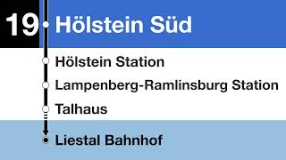 WBBLT Ansagen • T19 • Waldenburg Station – Liestal Bahnhof [upl. by Byran313]