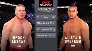 Brock Lesnar vs Alistair Overeem Full Fight  UFC 4 Fight Night [upl. by Fafa289]