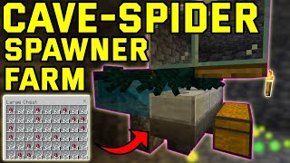 EASY Cave Spider Spawner Farm Bedrock 120 BedrockPs4XboxMcpe [upl. by Chaddy]