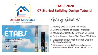 ETABS Building Design II EPISODE 01 [upl. by Brocklin]