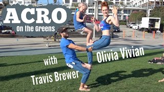 when shes Learning Acro with Travis Brewer and Olivia Vivian on the Greens [upl. by Gokey]