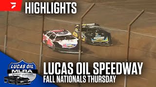 Fall Nationals Night 1  MLRA Late Models at Lucas Oil Speedway 10324  Highlights [upl. by Hterrag271]