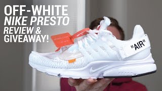 NIKE OFF WHITE PRESTO 2018 REVIEW amp GIVEAWAY [upl. by Sudaorb101]