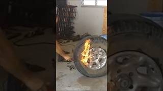 How to seat a tire bead with WD40 or other flammable substance… [upl. by Junius]