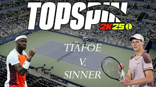 TopSpin 2K25  Frances Tiafoe vs Jannik Sinner  Online  FULL MATCH [upl. by Iow284]