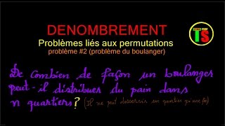 Dénombrement  problème du boulanger utilisation des permutations [upl. by Suiddaht]