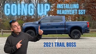 Going Up Installing ReadyLift SST 2021 Trail Boss [upl. by Dulci]