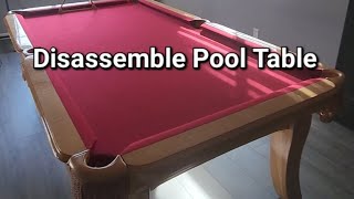 steps to disassemble pool table [upl. by Sirob208]