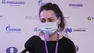 FIDE World Cup  Round 5  Interview with Alexandra Kosteniuk [upl. by Davenport]