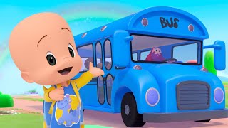 The Wheels On the Colorful Bus  Cuquin amp Tippi TRex videos [upl. by Anaiviv]