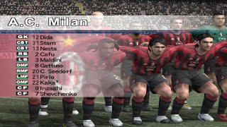 FIX 1  AC Milan VS Málaga CF ➖ PRO EVOLUTION SOCCER 4  MASTER LEAGUE [upl. by Platas707]