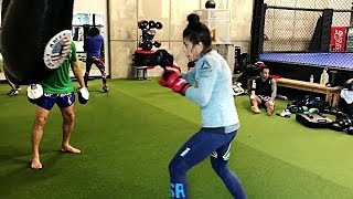 Joanna Jedrzejczyk UFC Champion Training  speed punches  Highlights [upl. by Hola]