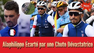 Julian Alaphilippe évacué en ambulance après une lourde chute [upl. by Bayly]