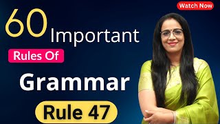 60 Important Rules Of Grammar  Rule  47  Basic English Grammar in Hindi  English With Rani Mam [upl. by Livingston901]