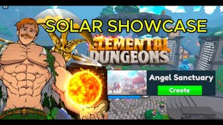 Elemental Dungeons Solar Showcase on Angel Sanctuary roblox [upl. by Akemihs]