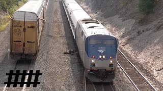 Amtrak Genesis 43 Passes Slowly Through Altoona the Day After the Derailment by Super Trains [upl. by Alyose]