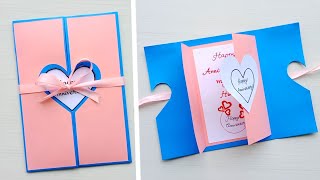 Beautiful Handmade Anniversary Card Idea  DIY Greeting Cards for AnniversaryValentines day card [upl. by Etrem185]