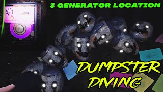 Dumpster Diving  All 3 Generators Location  Five Nights at Freddys Security Breach  FNAF [upl. by Leyla868]