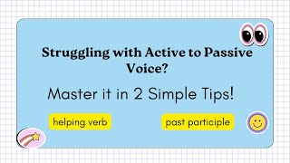 Struggling with Active to Passive Voice Master it in 2 Simple Tips [upl. by Elsilrac]