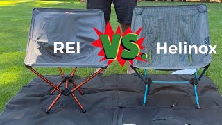 REI Flexlite Air vs Helinox Chair Zero Comparison for Ultralight Backpacking [upl. by Aivlis]