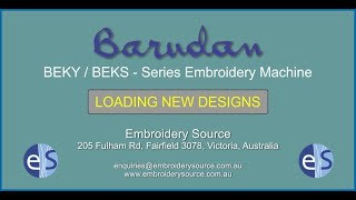 Loading designs into your Barudan K series machine [upl. by Atteragram892]