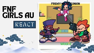 FNF Girls AU React  Friday Night Funkin Full Week 8  FNF Mod [upl. by Perce]