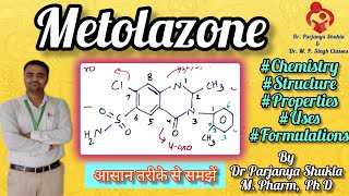 Metolazone  Diuretics  Pharmaceutical Chemistry  D Pharm l 1st year [upl. by Sitruk752]