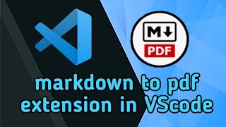 Markdown to PDF extension in VSCode [upl. by Eelame]