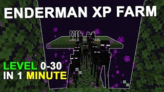 Minecraft FAST Enderman XP Farm 120 Tutorial [upl. by Anadroj701]