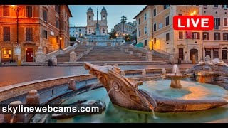 Live Webcam from Piazza di Spagna  Rome [upl. by Mclain]