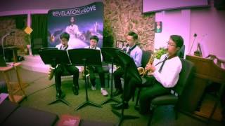 Jericho  arr Paul Yoder performed by Loma Linda Academy Jr High Sax Quartet [upl. by Ennaeirrac]