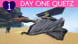 DAY ONE QUETZ TAME  Ark Survival Evolved  Center Unofficial PvP [upl. by Hagile]