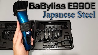 BaByliss E990E Japanese Steel 💈  Unboxing  Review [upl. by Airetnohs]