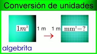 Convertir metros cuadrados a milímetros cuadrados m2 a mm2 Conversión de unidades de superficie 418 [upl. by Adnarahs]