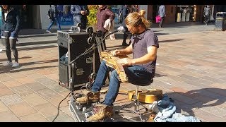 Malachy from Oisin amp Malachy busking Buchanan St  280917 [upl. by Sonitnatsnok507]