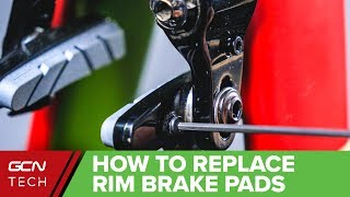 How To Replace Rim Brake Pads  GCN Tech Basic Road Bike Maintenance [upl. by Joseito834]