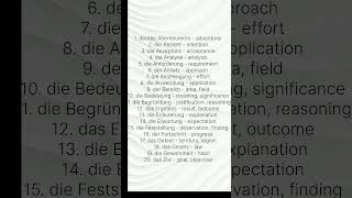 Most important and useful words for Goethe exam preparation [upl. by Ariajay162]