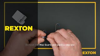 How to exchange a Wax Guard from a custom earmold  REXTON Hearing Aids [upl. by Tod]