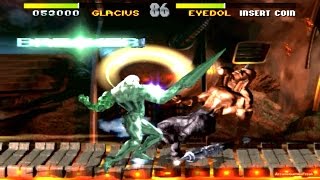 Killer Instinct 1 arcade Glacius 60 FPS Gameplay Playthrough [upl. by Neelav]