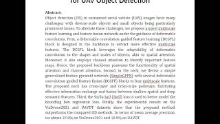 Deformable Convolution Guided Multiscale Feature Learning and Fusion for UAV Object Detection [upl. by Attekahs]