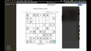 Washington Post Sudoku ✦ February 16 2024 ✦ Easy [upl. by Brigid168]