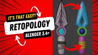 How to RETOPOLOGIZE in BLENDER 34 2023 EASY [upl. by Marasco]