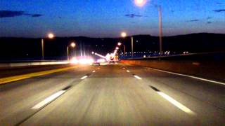 Tappan Zee Bridge northwestbound Sunset [upl. by Arvonio]