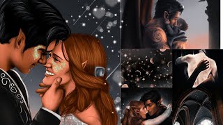 ACOTAR Feysand Fanart  Sarah J mass Feyre and Rhysand🦄 [upl. by Nwahsear]