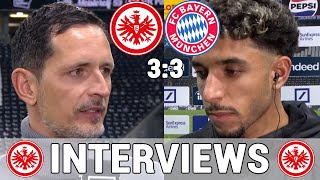 Dino Toppmöller amp Omar Marmoush nach 33 gegen FCB  interviews  Eintracht Frankfurt 33 FC Bayern [upl. by Griswold]